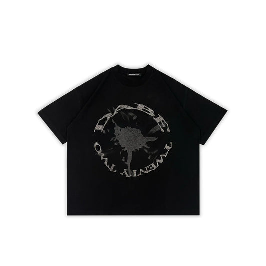 22Dabe22 Glitter T-Shirt Black